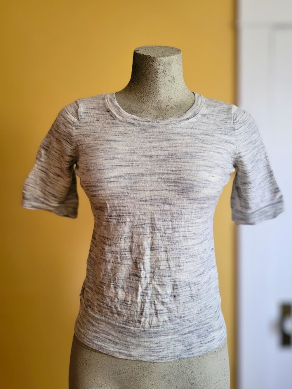 Max Studio Merino Wool Space Dye Sweater Tee M